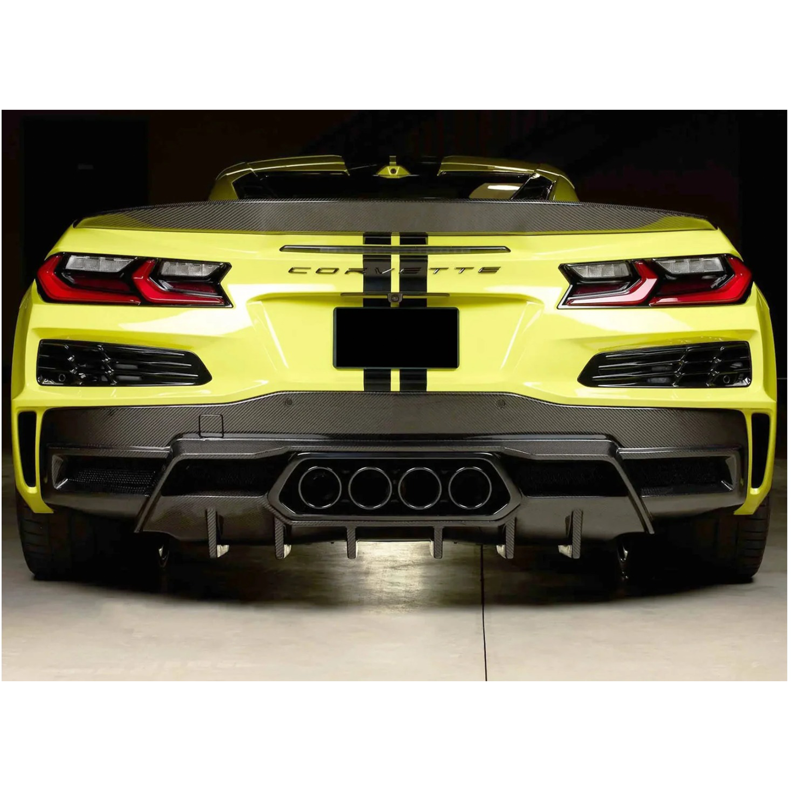 Dry Carbon Fiber Rear Diffuser for Chevrolet Corvette C8 Z06 ZR1
