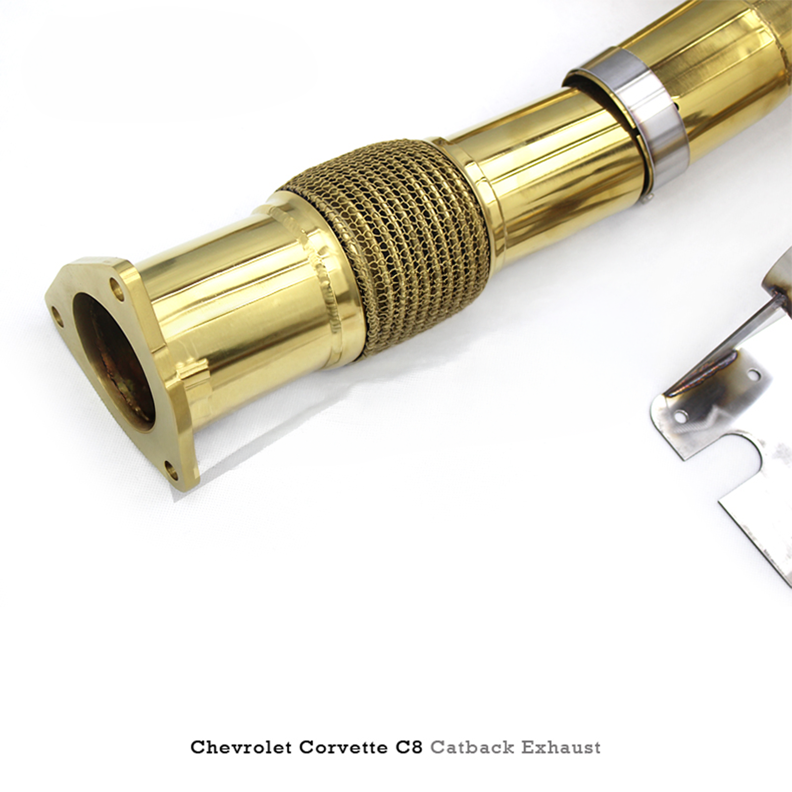 Valved Gold Plated Catback Exhaust Carbon Fiber Tips for Corvette C8