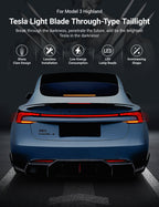 TESERY Starlink Full-Width Strip Taillight for Model 3 Highland