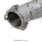 Straight Free Flow Stainless Steel Down Pipes for Porsche Macan Turbo GTS 3.6T