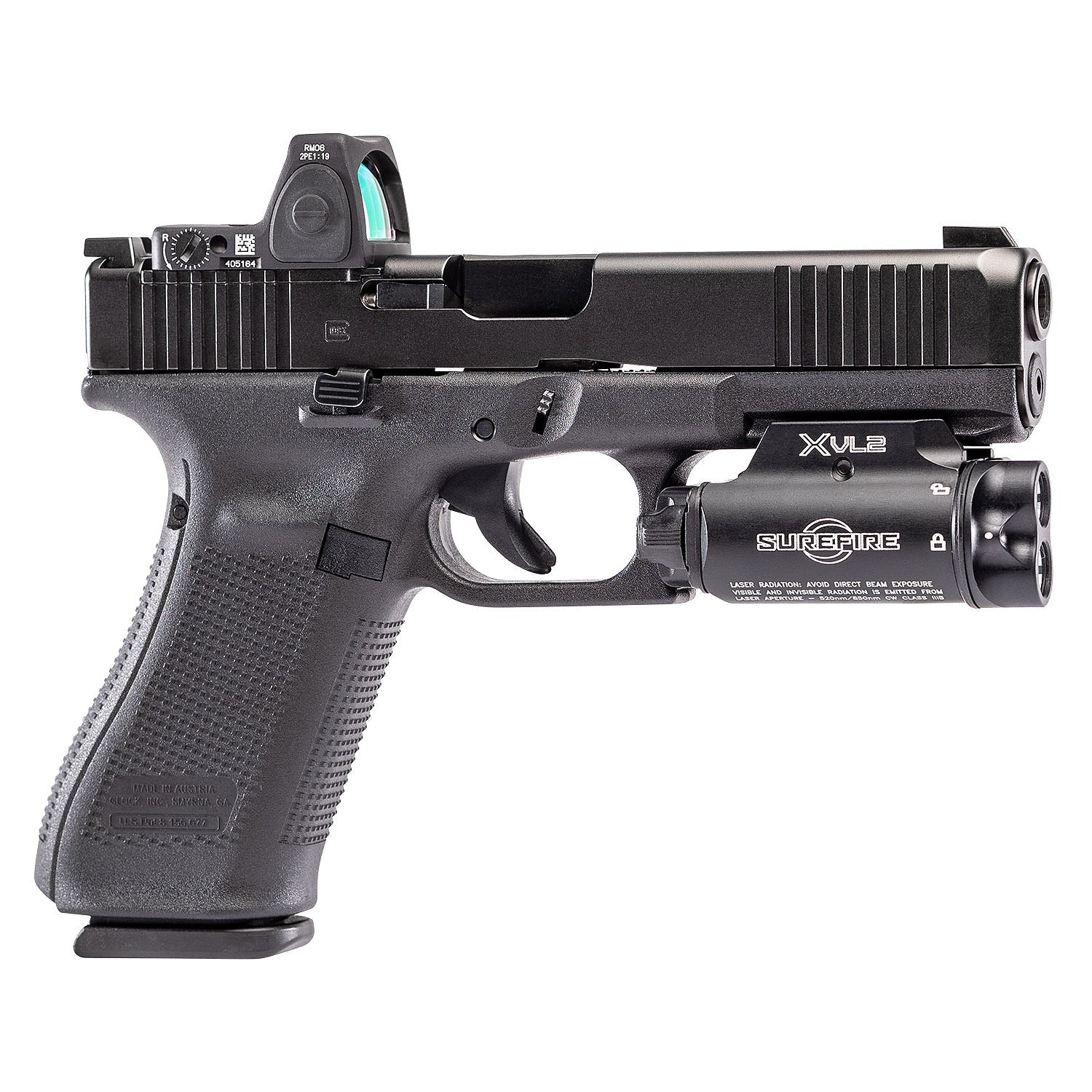 SureFire XVL2 - WeaponLight & Laser - w/ 177ft Reach, 840 Candela & 400 Lumen