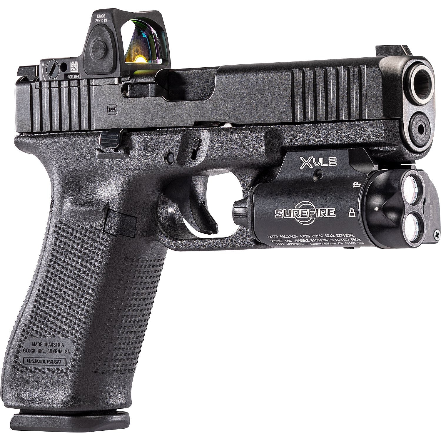 SureFire XVL2 - WeaponLight & Laser - w/ 177ft Reach, 840 Candela & 400 Lumen