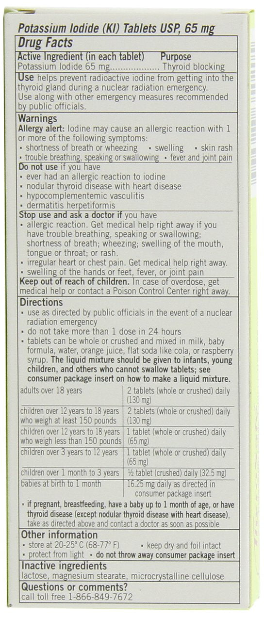 Thyrosafe - Potassium Iodide Tablets - 65 MG