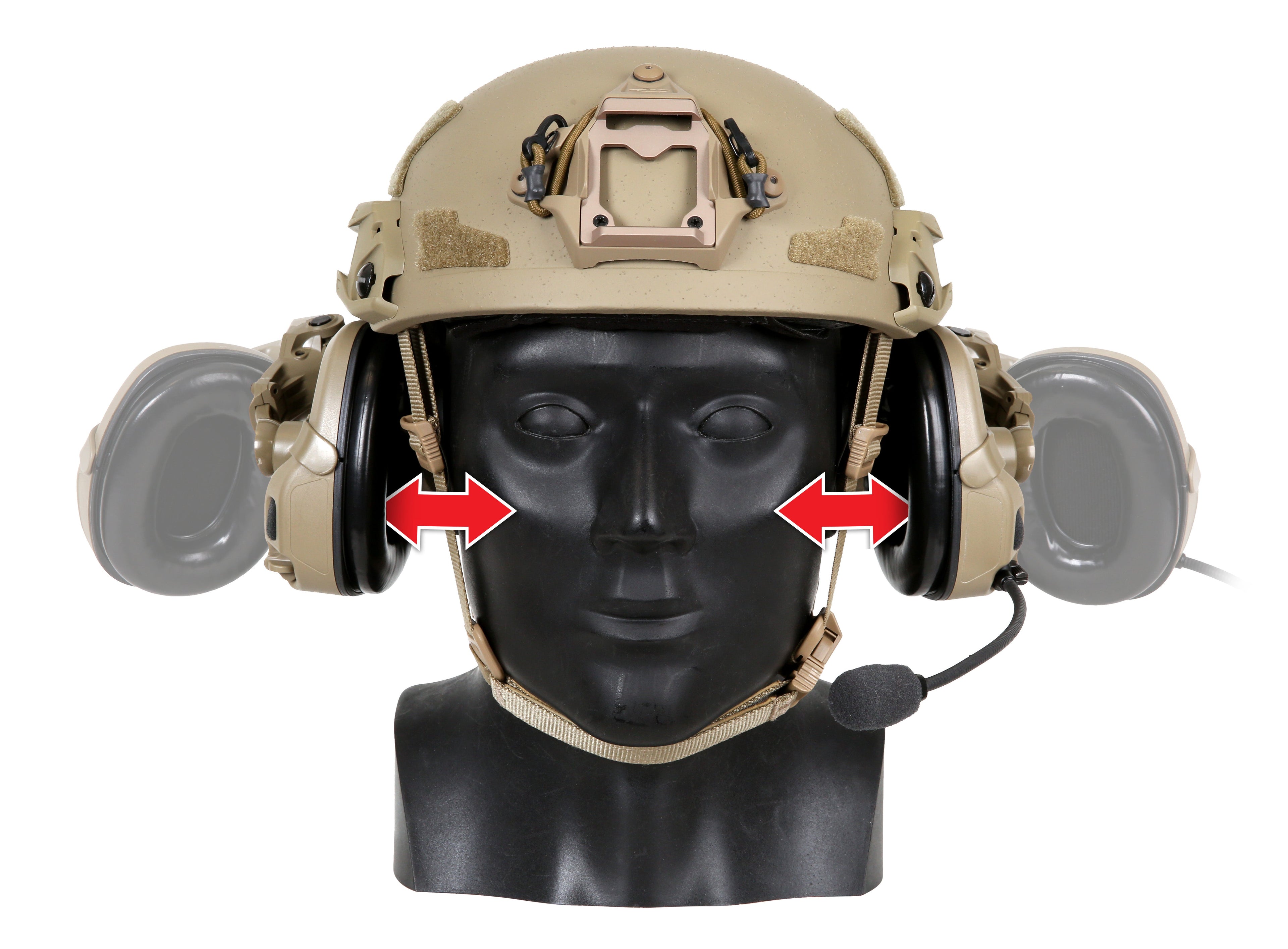 Ops-Core AMP Arms - Vented & Fixed Rail Mounts - Instant Heat Dump & NVG Balance
