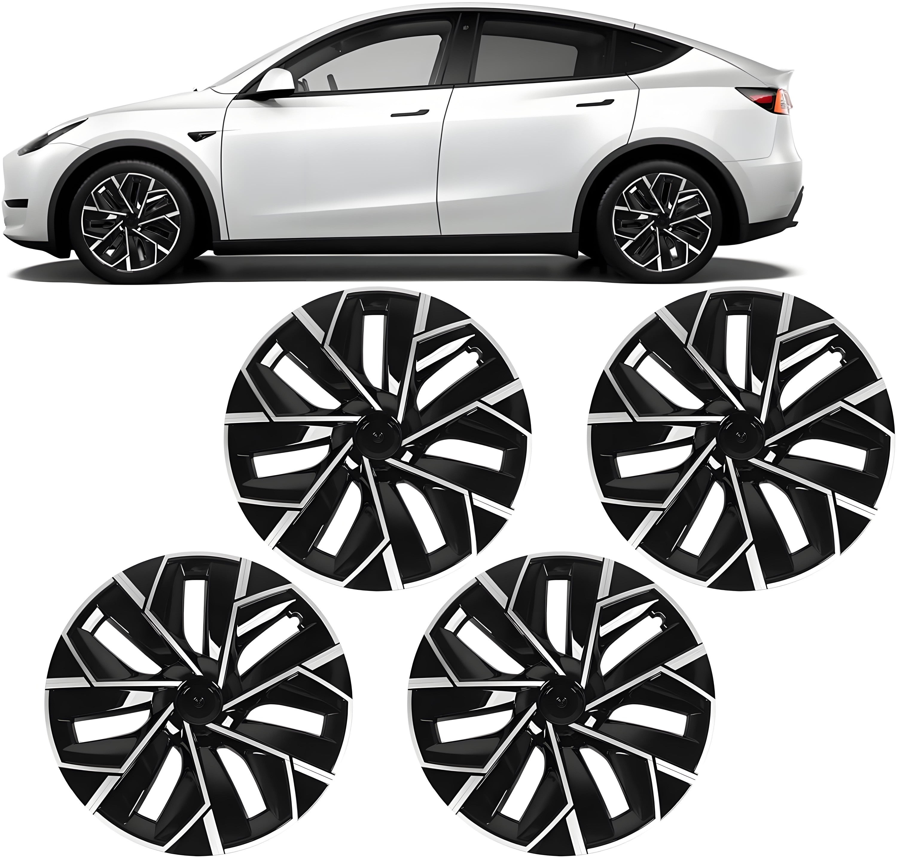 TESERY 19″ Trinan Wheel Covers for Model Y (4PCS)