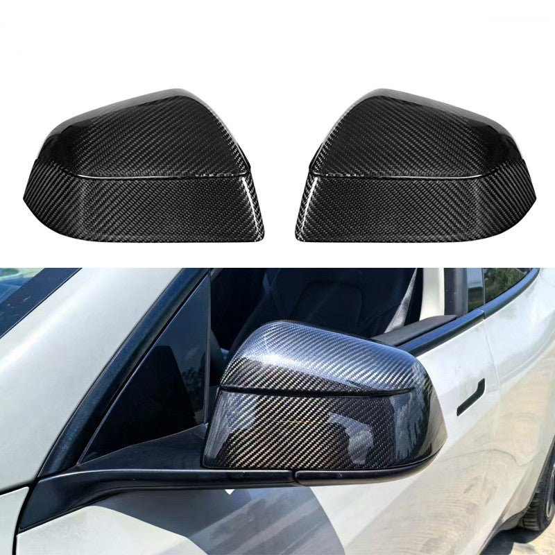 Carbon Fiber Mirror Covers for Model 3 / Y | 3 Finishes | 3M Adhesive
