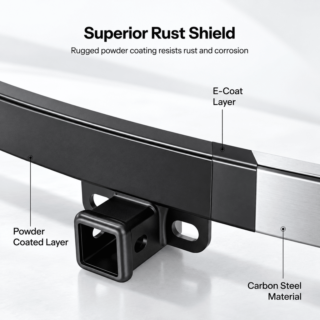 TESERY Trailer Tow Hitch for Model Y | 6500 lbs Capacity | No-Drill Install
