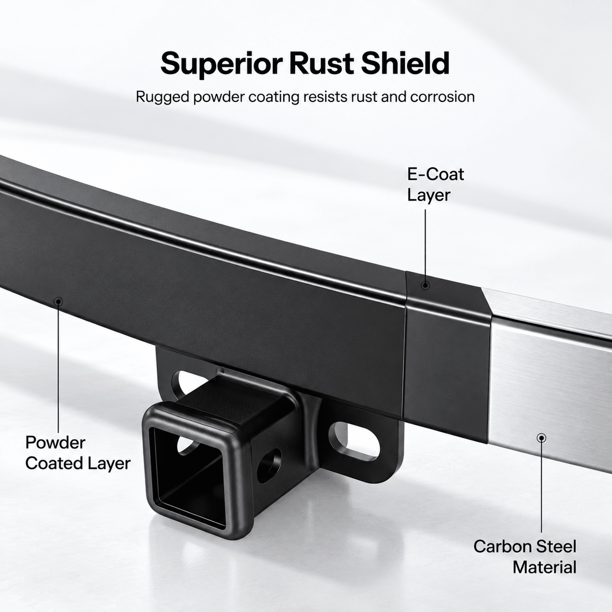 TESERY Trailer Tow Hitch for Model Y | 6500 lbs Capacity | No-Drill Install