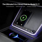 TESERY Wireless Charging Smart Button with Ambient Light for Model 3 Highland / Y Juniper