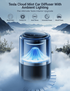Tesla Model Y/3/S/X Cloud Mist Car Diffuser With Ambient Lighting