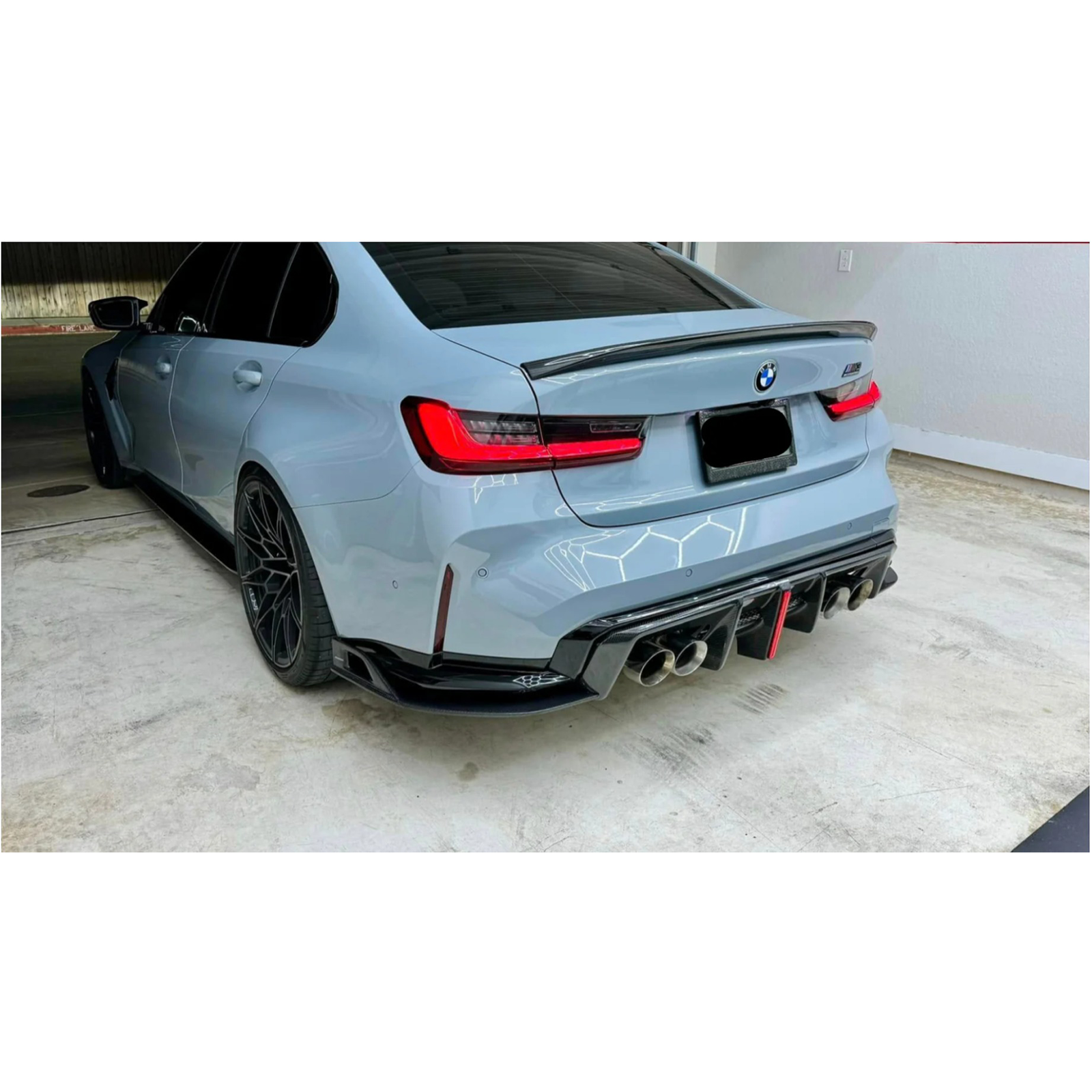 Carbon Fiber Rear Diffuser Brake Light V1 for BMW G80 M3 G82 G83 M4