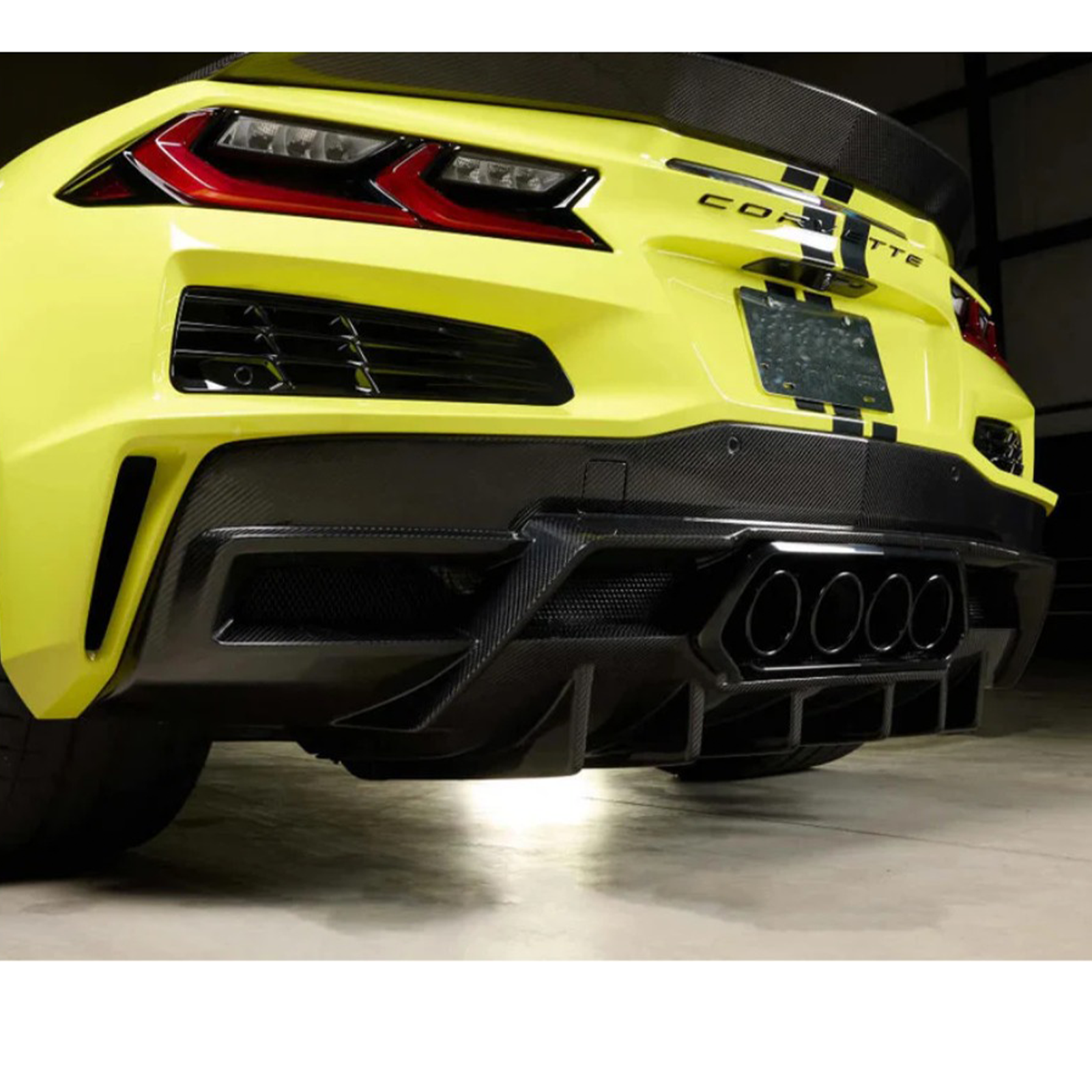 Dry Carbon Fiber Rear Diffuser for Chevrolet Corvette C8 Z06 ZR1