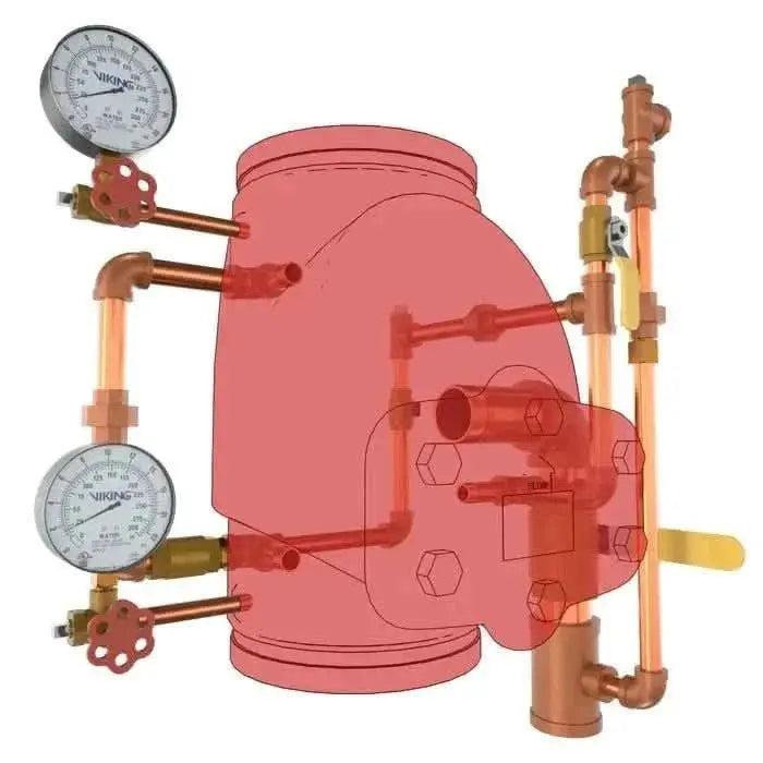 Trim 6" Alarm Vertical J-1 Brass Check Valve