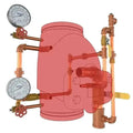 Trim 8" Alarm Vertical J-1 Brass Check Valve