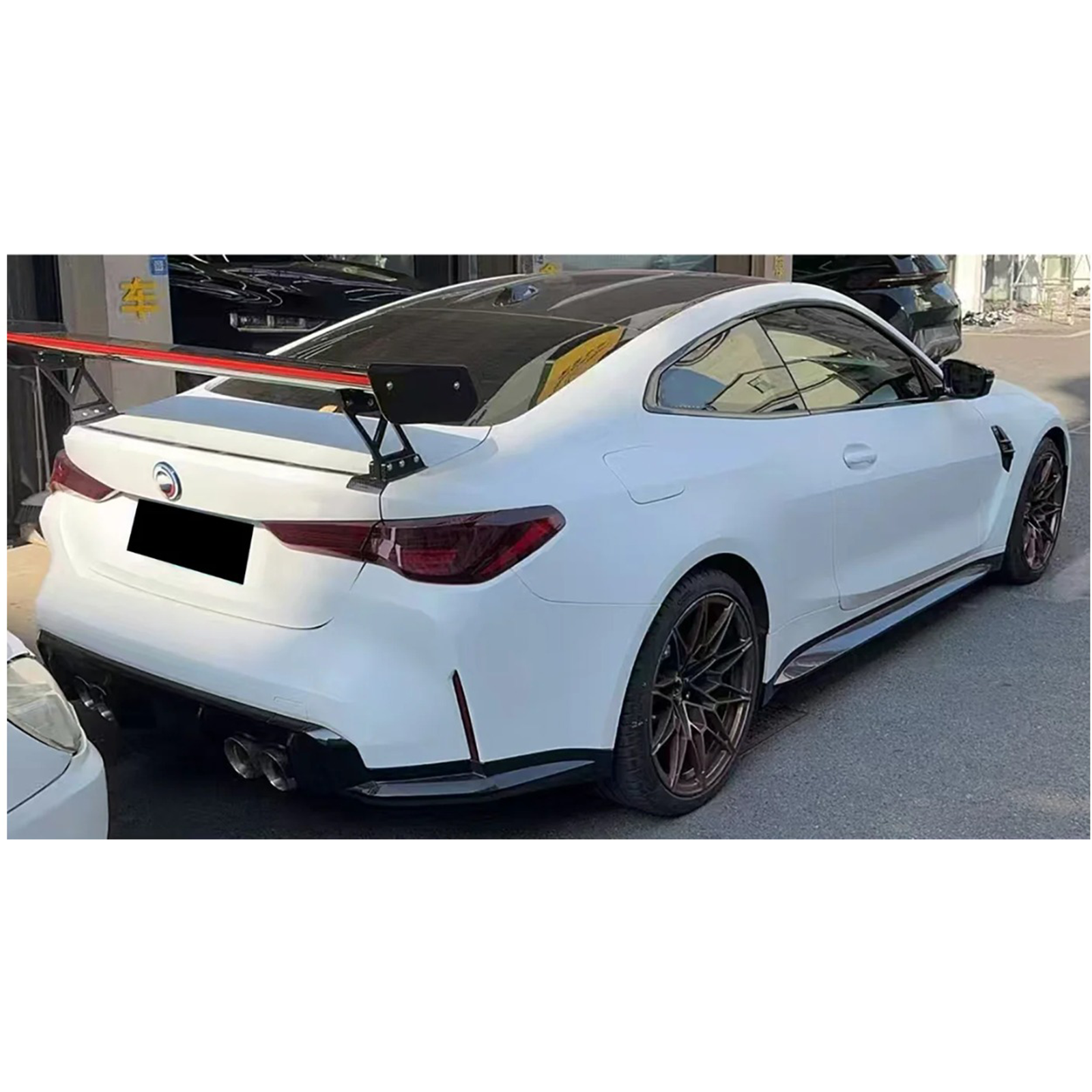 Prepreg Carbon Fiber Wing w/ LED for BMW G80 M3 G82 M4 G87 M2