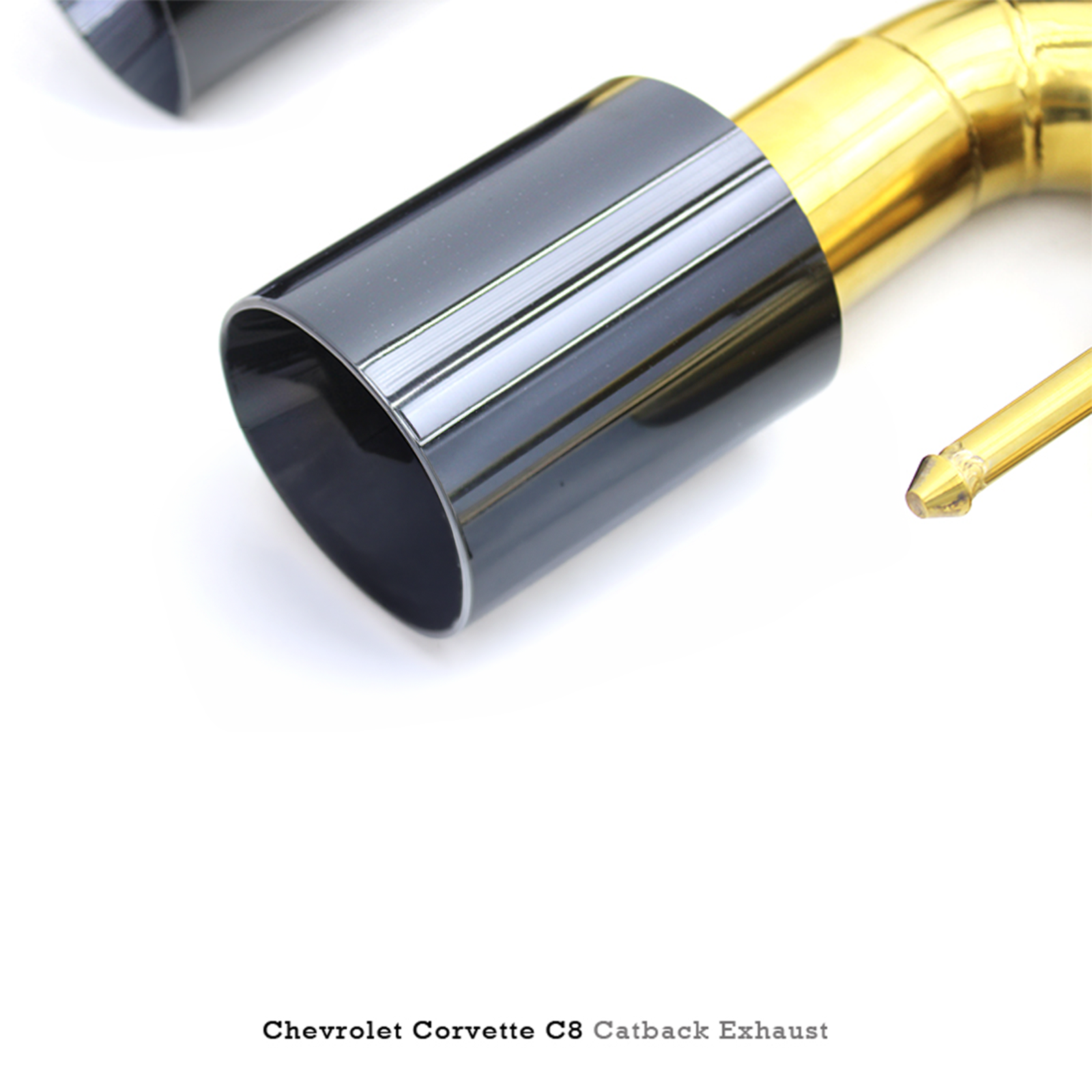 Valved Gold Plated Catback Exhaust Carbon Fiber Tips for Corvette C8