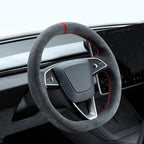 TESERY Alcantara Steering Wheel Cover for Model Y Juniper / Model 3 Highland / Model YL