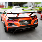 AP Style Dry Carbon Fiber Rear Trunk GT Wing for Chevrolet Corvette C8