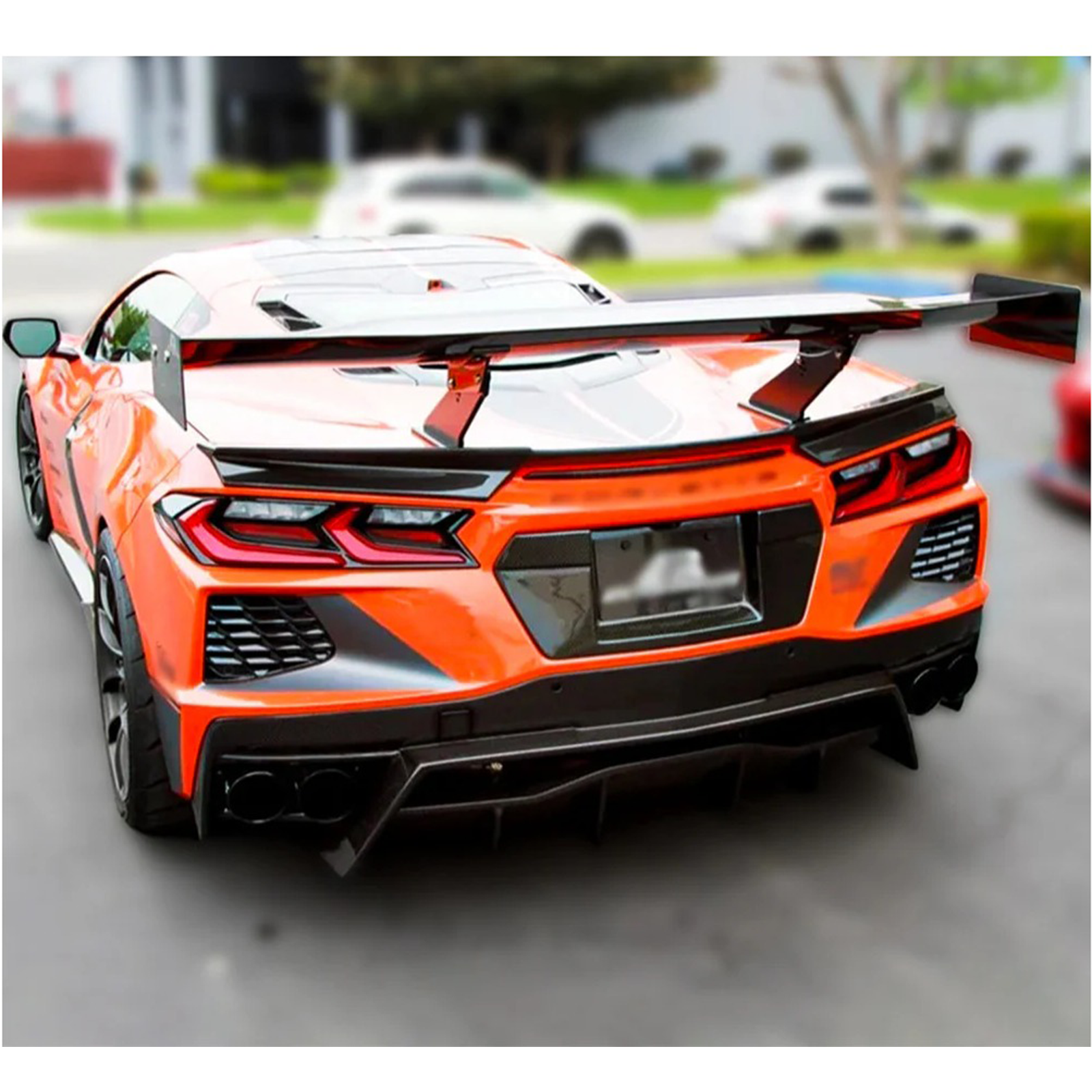 AP Style Dry Carbon Fiber Rear Trunk GT Wing for Chevrolet Corvette C8
