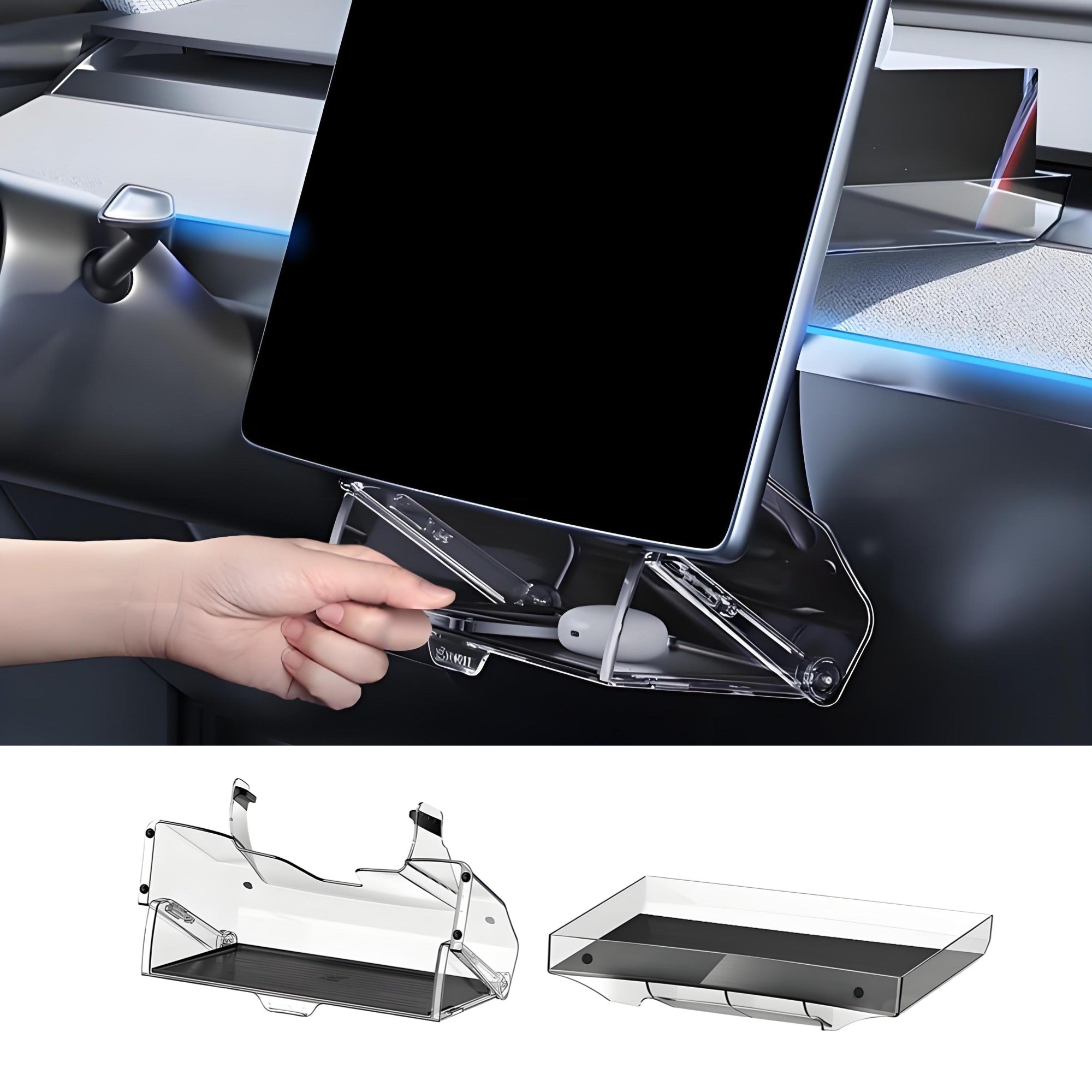 Under Screen Storage Organizer for Model Y Juniper & Model 3 Highland | TESERY