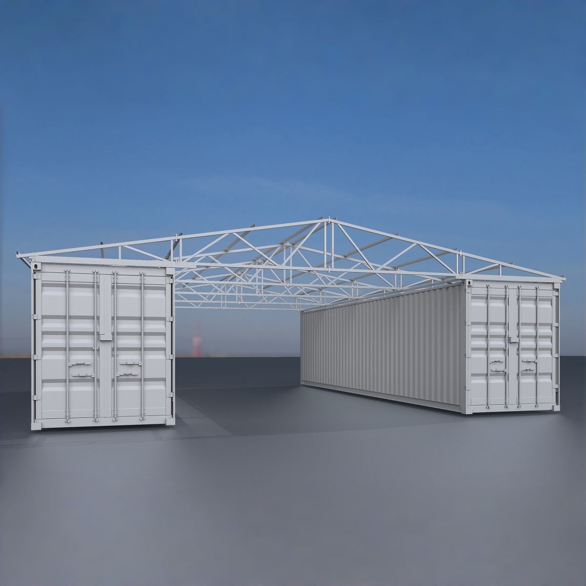 W36'xL40'xH4' Steel Shipping Container Roof Kit